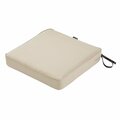 Classic Accessories Montlake FadeSafe Square Patio Dining Seat Cushion - Antique Beige, 19 x 19 x 3 in. CL57544